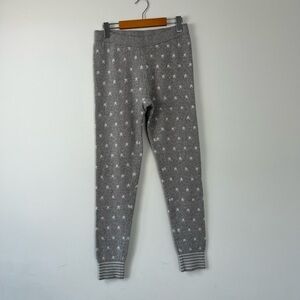 Isaac Mizrahi Gray Star Patterned Sleepwear Joggers - M